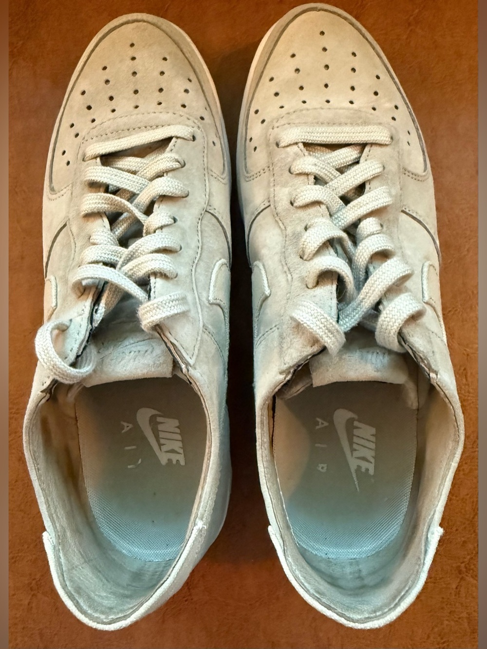 Nike Air Force 1 ’07 SE Suede Women’s Size 7.5 Beige Low Top Sneakers - Picture 7 of 10